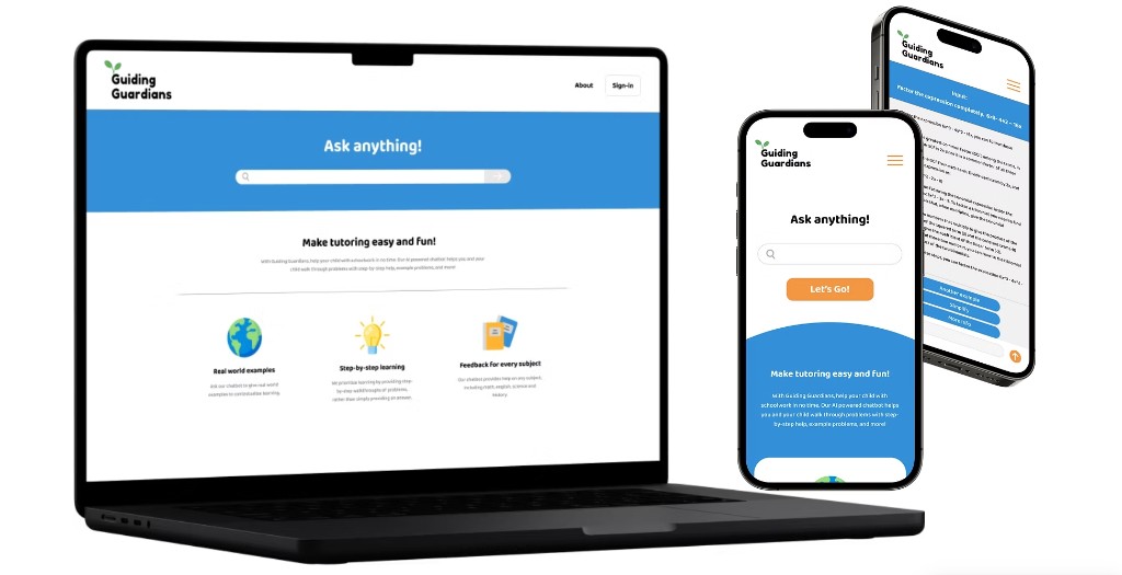 Guiding Guardians — laptop and mobile mockups